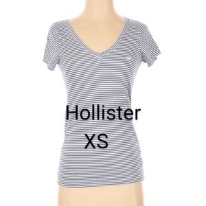 Cheap Hollister XS navy & white stripe tee